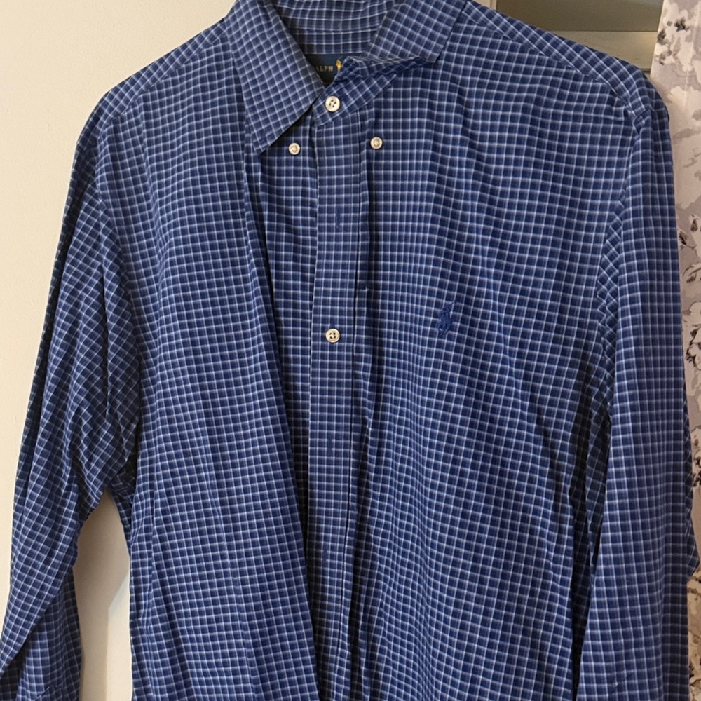 Polo by Ralph Lauren Blue Checkered Men's Shirt